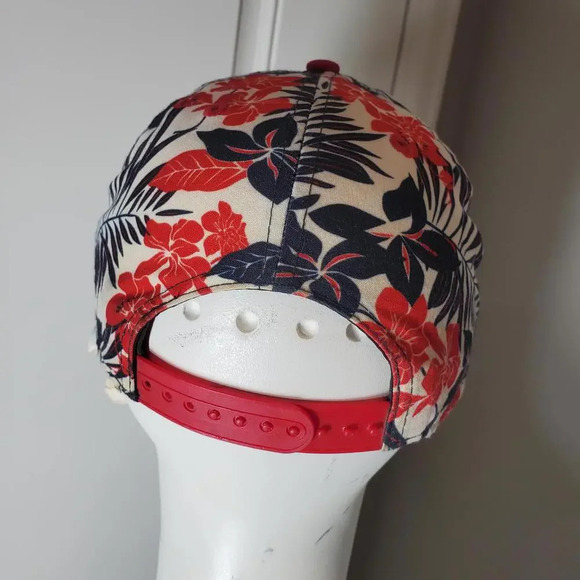 New Era MLB NY Yankees Snapback Hat OSFM Original Fit Adjustable Red Tropical - Picture 15 of 15